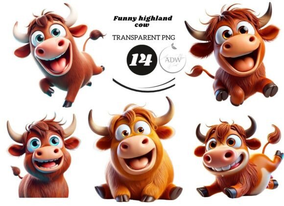 Download Funny Highland Cow - Premium Bundle