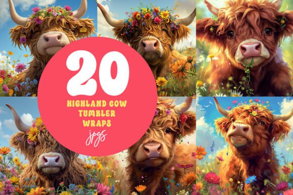 Download Highland Cow Tumbler Wraps - Highland cow tumbler wrap Collection