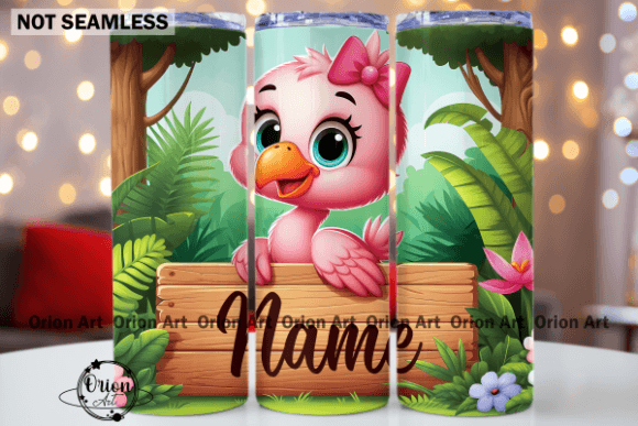 Download Baby Pink Flamingo Tumbler Wrap PNG - Premium Resources