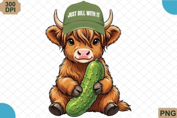 Download Funny Highland Cow Pickle Hat Png - Premium Resources