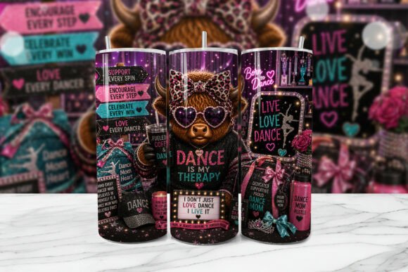 Download Dance Mom Highland Cow Tumbler Wrap PNG - Highland cow tumbler wrap Collection