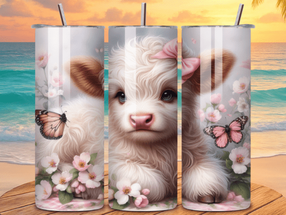 Download Sweet Baby Highland Cow Tumbler Wraps - Highland cow tumbler wrap Collection
